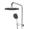Juego de ducha transfronterizo Marca de agua australiana/WELS para baño Barra elevadora curva Juego de ducha de techo grande de 10 pulgadas