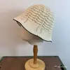 Sombrero de Pescador de Punto Hueco Estilo Coreano Sombrero de Cubo Pequeño Estilo Occidental Todo Fósforo Protector Solar para Exteriores Estilo Pequeño Chanel para Mostrar la Cara
