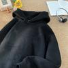 Sudadera con capucha de gamuza súper gruesa para hombre, invierno, forrada de polar, gruesa, estilo americano, retro, holgada, pesada, para adolescentes