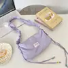 58251 Bolso de Lona Plegado Fresco de Moda 2025 Nuevo para Chica Nicho Versátil Bolso de Hombro Cruzado