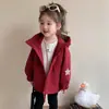 Roupas de Outono para Meninas Primavera e Outono 2025 Novo Estilo Tops Casuais com Capuz para Meninas Jaquetas de Outono para Crianças