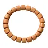Pulseira de Contas Cilíndricas de Sândalo, Jacarandá, Mogno, Sândalo Verde 8mm, Múltiplos Círculos, 108 Contas de Sândalo Verde