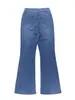 Pantalones Vaqueros de Color Liso, Pierna Ancha, Media Elasticidad, Moda Retro Popular Transfronteriza, Tendencia Versátil para la Calle Py1024