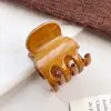 Pinza Elegante Francesa Perezosa para Agarrar el Cabello Pinza Tiburón Madera Veteada Gigante Puede Agarrar Parte Trasera de la Cabeza, Disco de Cabello, Dientes Largos Pinza para el Cabello Accesorios para el Cabello