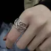 Anillo de Línea Estilo Celebridad de Internet Anillo Abierto Retro Trendy Dongdaemun Coreano
