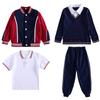 Uniforme Escolar para Alunos Estilo Britânico Outono e Inverno Uniforme de Baseball Uniforme de Classe para Crianças Uniforme para Jogos Jardim de Infância Uniforme de Jardim de Infância Terno para Professor