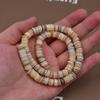 Espaciadores de concha de fritillaria de agua dulce natural, redondos, hechos a mano, para collar, pulsera, pendientes, accesorios de joyería