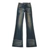 Jeans Feminino Outono/Inverno 2023 Novo Cintura Alta Desfiado Estilo Retro Americano Micro Flare Stretch Solto Estilo Hot Girl Calças