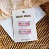 Pinza de Pato Bordada de Tela para Niños DIY Accesorios de Pasador de Tela sin Pelo Linda Cereza Dulce Pasador