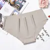 Popular peça única sem costura de seda gelada lingerie feminina borda ondulada sexy cintura baixa forro de algodão feminina triângulo fabricante de lingerie feminina