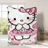 Manta de Gato Hello Kitty Transfronteriza Manta Gruesa de Dibujos Animados Hello Kitty Manta Impresa Digitalmente Manta