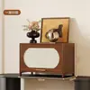 Gabinete Retro Armario de Almacenamiento Estante Simple de Pie Sala de Estar Hogar a Prueba de Polvo Armario de Almacenamiento Multicapa