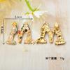 Nuevo Broche Vintage Precioso de Pedrería con Letra Inglesa Diamante Perla Hebilla Pin Decorativo para Vestido Abrigo Bolso de Zapato