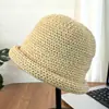 Gorro de Pescador de Punto con Borde Enrollado para Otoño e Invierno para Mujer, Sombrero de Cubo Moderno y Cálido, Estilo Nuevo Que Hace que el Rostro Parezca Más Pequeño, Elegante Sombrero de Cubo de Lana