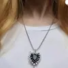 Colar Preto Novo Estilo Coração Espinhoso Arma, Acessórios Tendência Hip-Hop Subcultura Nicho Gótico Escuro Personalizado