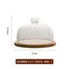 Venta Caliente Transfronteriza Cubierta de Vidrio de Alto Valor Exhibidor de Frutas Panes Postres para el Té de la Tarde Plato Transparente a Prueba de Polvo para Frutas Estante para Pasteles