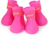 Cachorrinhos Cores Doces Antiderrapantes Impermeáveis Borracha Sapatos de Chuva Botas Capa para Patas (Roxo,Médio)