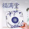 Popular Creativo Cerámica Hogar 8 pulgadas Plato Ruyi Vajilla de Cerámica Plato para Verduras Plato de Desayuno Plato para Ensalada