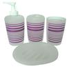 Juego de baño caliente de 4 piezas de lunares morados juego de baño de 4 piezas europeo y americano lavado de 4 piezas para baño lavado de 4 piezas de plástico