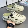 Zapatos Estilo Cocodrilo para Hombre 2026 Verano Nuevo Modelo, Pantuflas Cerradas Antideslizantes Juveniles de Tacto Suave, Sandalias Deportivas de Playa