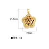 Moda Joker DIY Semiacabado Microincrustado Chapado en Cobre Accesorios de Girasol Accesorios Populares Europeos y Americanos Colgantes de Estrella