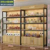 Prateleira Vitrine Multicamadas Altura de Prateleira Ajustável Rack de Armazenamento Aço Madeira Rack de Exibição de Chão Simples Supermercado Armazenamento Multicamadas