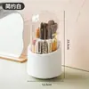 Cubo de Almacenamiento para Brochas de Maquillaje con Tapa Giratoria, Tubo de Almacenamiento a Prueba de Polvo, Organizador de Escritorio para Labiales, Lápices de Cejas, Plumas de Maquillaje para Niñas