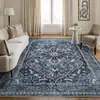 Alfombra persa vintage transfronteriza, alfombrilla cálida y aislante para la mesita de noche del dormitorio, alfombra de terciopelo de cristal de área grande para uso doméstico