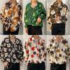 Camisa de hadas para hombre Primavera y Otoño divertida camisa estampada para hombre manga larga estilo Hong Kong suelta moda casual abrigo japonés