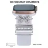 Adecuado para Apple Watch, Correa de Silicona para Reloj con Lazo y Anillo Decorativo para iWatch Incrustado de Diamantes