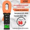 Victory Vc6410 Alicate Medidor de Resistência de Terra Digital Testador de Resistência para Proteção contra Descargas Atmosféricas Vc6412+ Testador de Resistência de Terra