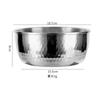 Tazón para Cocinar de Acero Inoxidable 410 Estilo Coreano para Hogar Cocina Batir Huevos Tazón Multiusos para Mezclar Ensaladas Clip Tazón para Fideos Fríos Tazón para Guarniciones