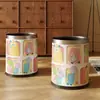 Cubo de Basura de Cuero de Dibujos Animados 2025 Nuevo de Gran Capacidad para el Hogar Cubo Sanitario de Alto Valor Sala de Estar Linda Cesta de Papel de Almacenamiento