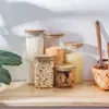 Pote de Armazenamento Quadrado Selado de Vidro Borossilicato Alto Para Temperos, Açúcar, Grãos, Grãos de Café Recipiente de Cozinha