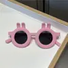 Óculos de Sol Polarizados com Orelhas de Coelho para Crianças Óculos Cartoon de Silicone Óculos Fofos para Meninos e Meninas Cor Caron da BMW