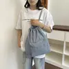 Mochila com Cordão para Mulheres 2026 Nova Simples Grande Capacidade Casual Mochila de Estudante Bolsa Escolar Bolsa de Viagem Tendência