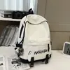 Mochila Casual Simples Estilo Japonês Transfronteiriça, Bolsa Escolar para Mulheres, Versão Coreana, Cor Sólida, Mochila Estilo Casal, Estilo Ins para Alunos do Ensino Médio