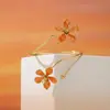 Pulseira de Braço Aberta Flor com Gotejamento de Óleo Novo Vintage Europeu e Americano, Anel de Braço Ajustável Irregular Criativo Personalizado Enrolado