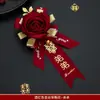 Conjunto Completo de Boutonnières de Casamento para Membros da Família, Artigos de Casamento para o Noivo, Noiva, Pais, Padrinhos, Madrinhas, Boutonnières de Casamento de Veludo