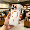 Adecuado para Funda de Teléfono Móvil Iphone17Air 16 Succión Magnética Transparente 15 Botón Galvanizado Marco de Lente 17Pro Funda Protectora 14