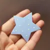 Grampo de Cabelo Fofo Azul Leite com Bolinhas e Laço Presilha para Franja Presilha Lateral para Cabelo Quebrado Testa de Menina Par de Presilhas Bico de Pato Grampo de Cabelo Cabelo