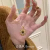 Colar Olho de Tigre Maillard para Mulheres, Temperamento Retrô, Ouro Escovado, Estilo Palácio Dourado