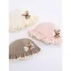 Sombrero para Bebé Niña Estilo Coreano Otoño e Invierno Cortavientos Cálido Dulce y Lindo Sombrero de Pescador para Niña Visera Sombrero de Cubeta para Bebé Niña