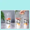 Bolsas transparentes para llevar para té de leche, té de frutas y café, bolsas tipo tote para una y dos tazas, pueden acomodar portavasos, engrosadas y pueden imprimirse con un logo
