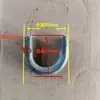 Gancho de Solda Anel em Forma de U de Ferro Sólido, Dobra de Barra de Ferro em Forma de Arco Semicircular, Gancho de Fivela em Forma de U, Dobra de Barra de Orelha de Levantamento