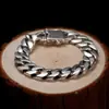 Pulsera Audaz para Hombre Plateada, Cadena de Látigo Moderna y Única, Pulsera Ensanchada y Engrosada, Joyería para Hombre, Artículo Popular Transfronterizo