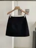 Falda Corta de Gamuza con Pedrería Vintage KEKEZOON para Mujer, Otoño Adelgazante Versátil de Línea A, Antiexposición 8756