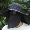 Sombrero protector solar para hombre, sombrero de pesca, sombrero de pescador de verano, sombrero para montañismo al aire libre, sombrero para el sol con protección UV para el rostro.