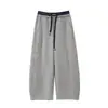 Calça de Moletom Banana Estilo Coreano Relaxada para Blogueira com Cordão Colorido na Cintura Calça Casual Calças Femininas Forradas com Lã e Espessadas Calças Versáteis