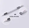 Caneta para Unhas com Cabeça de Silicone Pincel para Unhas Dupla Face 4# Pincel Chanfrado de Ângulo